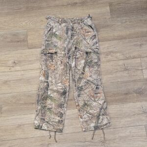 Retro Cabela's Realtree Woodland Camouflage Cargo Streetwear Indie Sleeze Pants